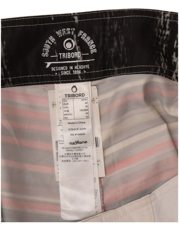 Shorts de natação masculino TRIBORD Cargo EU 46 pequeno listrado multicolorido