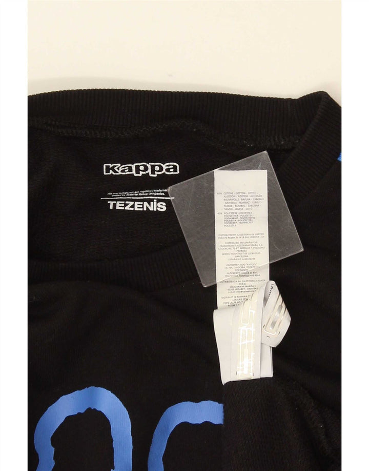 Kappa moletom gráfico masculino jumper grande algodão preto