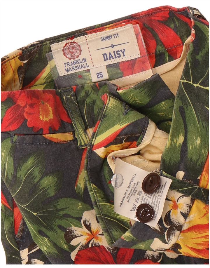 Calça feminina Franklin Marshall Daisy Chino W25 L30 multicolorida floral