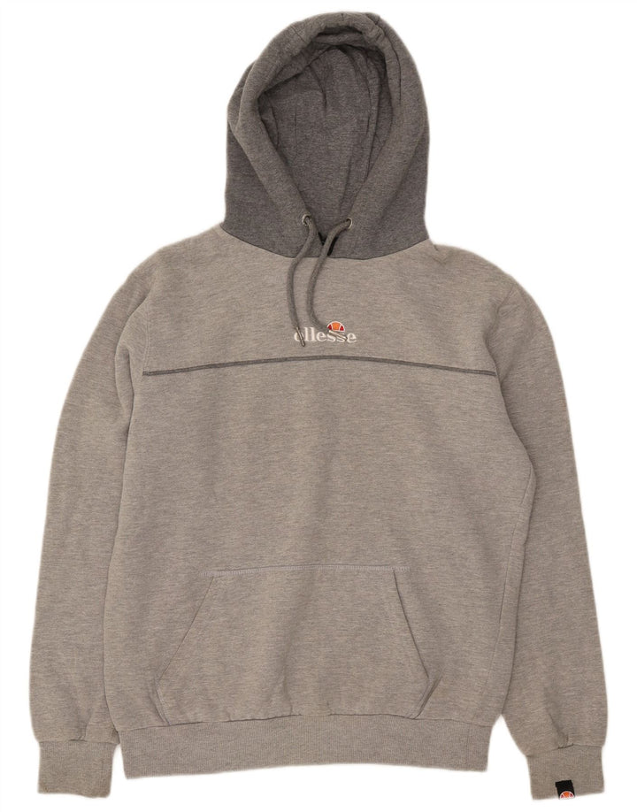 ELLESSE Suéter masculino com capuz e algodão cinza médio