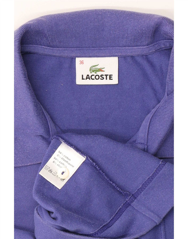 Camisa polo feminina Lacoste tamanho 36 pequeno algodão roxo