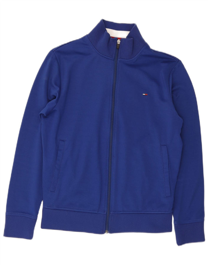 Tommy Hilfiger Jaqueta masculina de agasalho pequeno poliéster azul