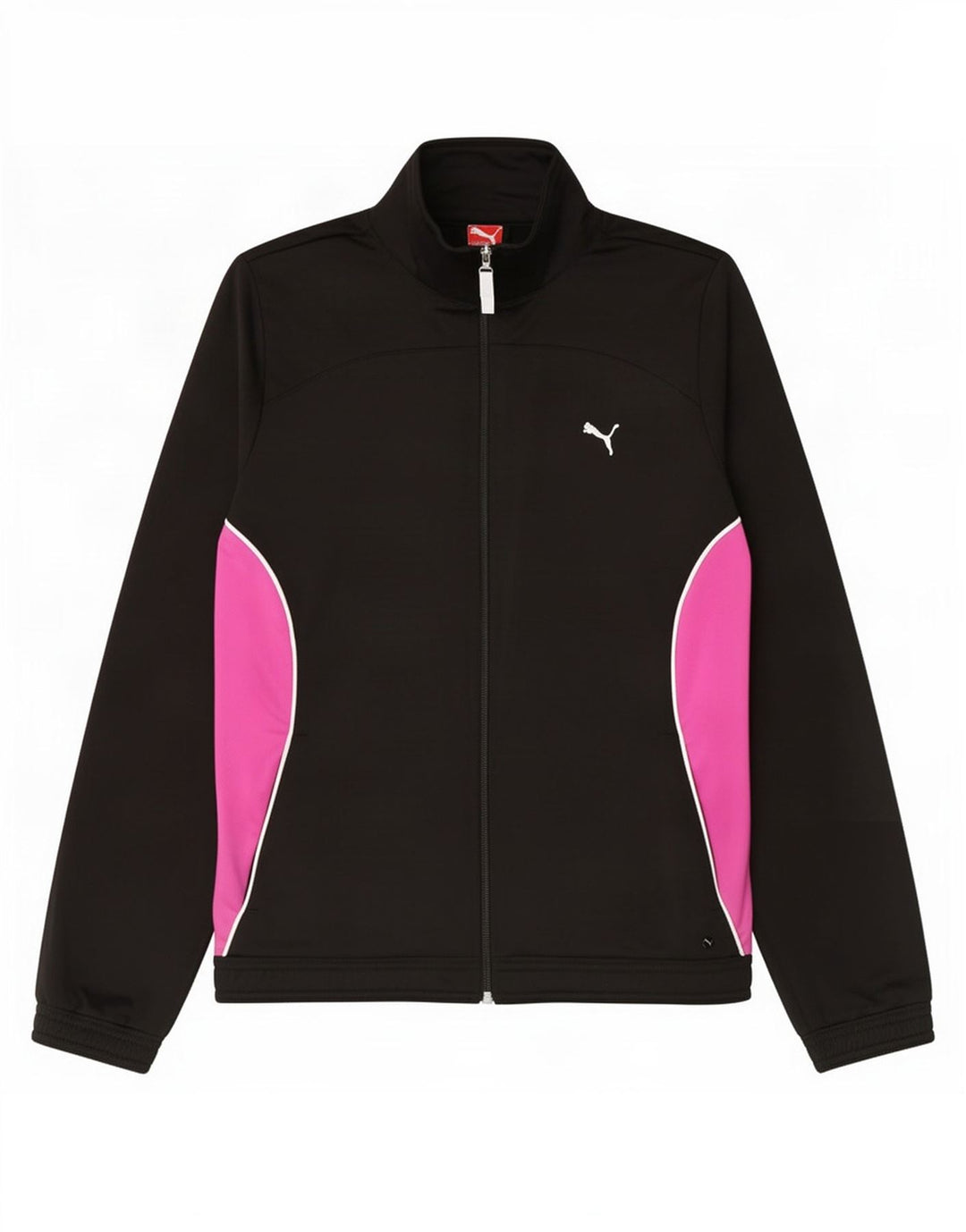 Puma Womens Tracksuit Top Jacket UK 14 Grande Preto Colourblock Poliéster