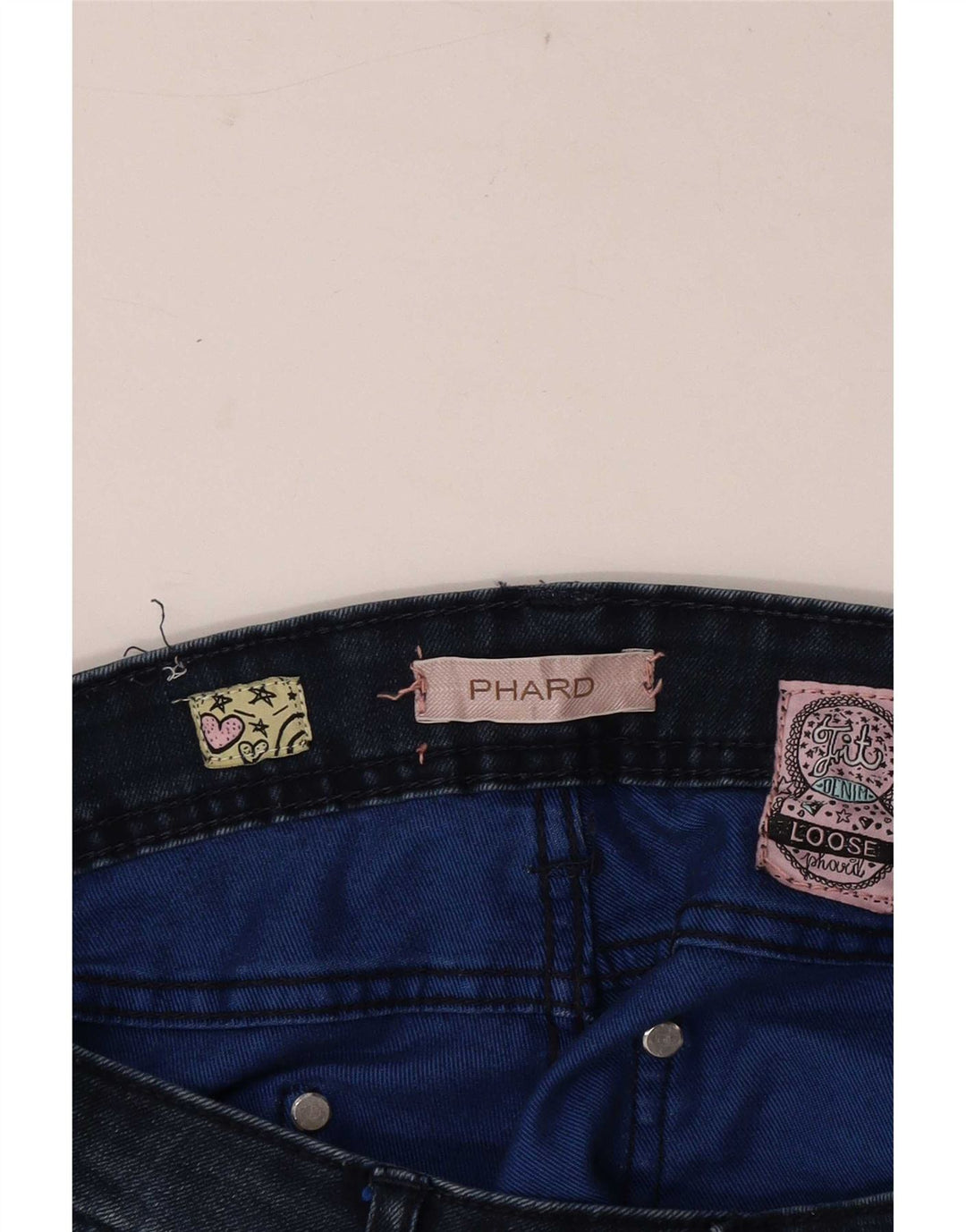 Jeans soltos femininos Phard tamanho 30W30 L27 azul