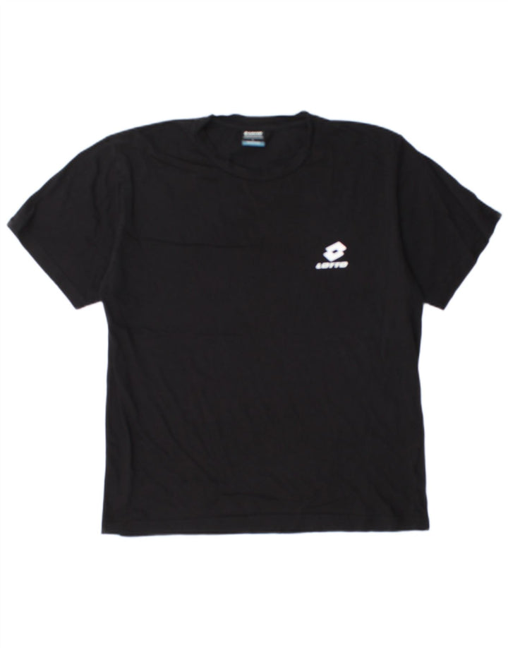 Camiseta masculina Lotto Top grande de algodão preto