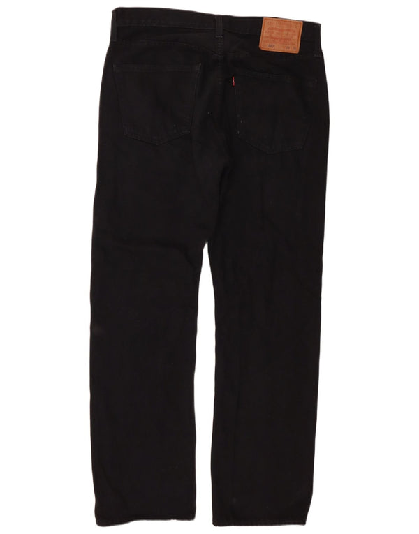 Levi's Mens 501 Straight Jeans W34 L30 Black Cotton