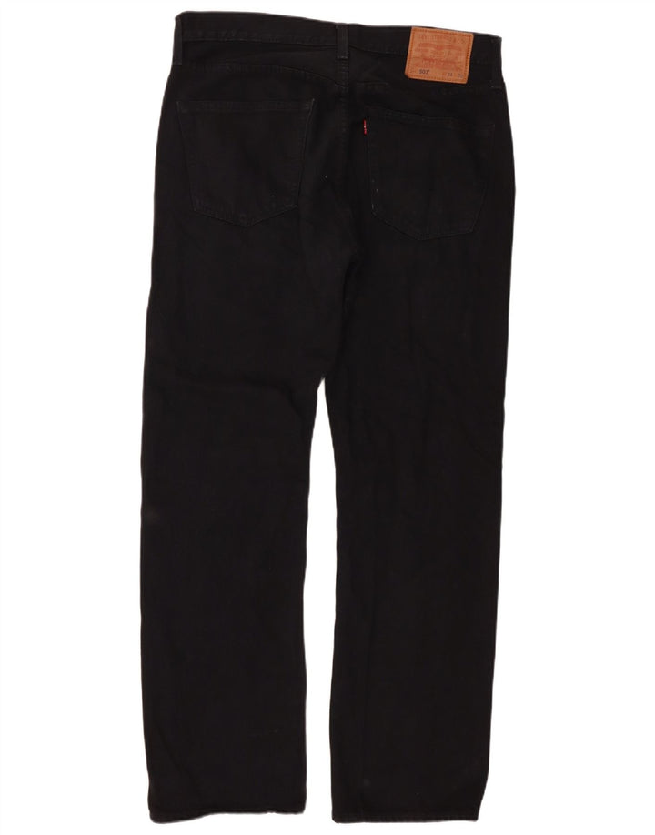 Jeans Levi's 501 Straight Masculino W34 L30 Algodão Preto