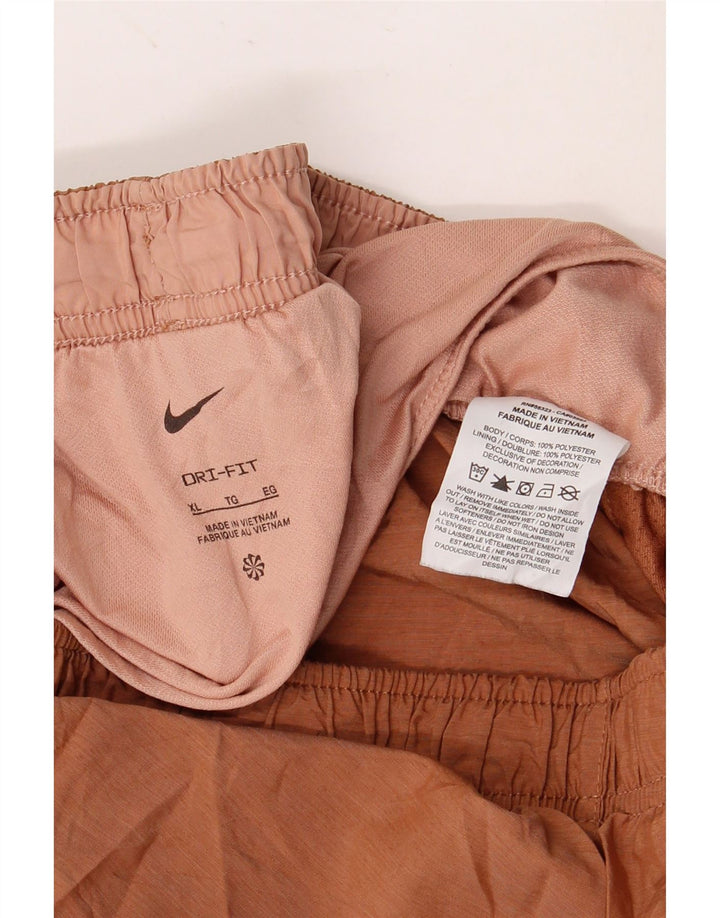 Shorts esportivos femininos NIKE Dri Fit UK 18 XL marrom poliéster