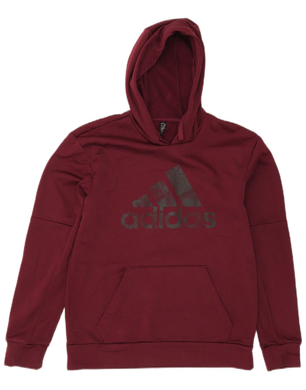 Adidas Mens Aeroready Graphic Hoodie Jumper Pequeno Poliéster Borgonha
