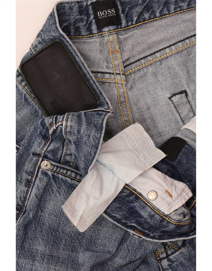 Hugo Boss Jeans reto masculino W34 L29 algodão azul