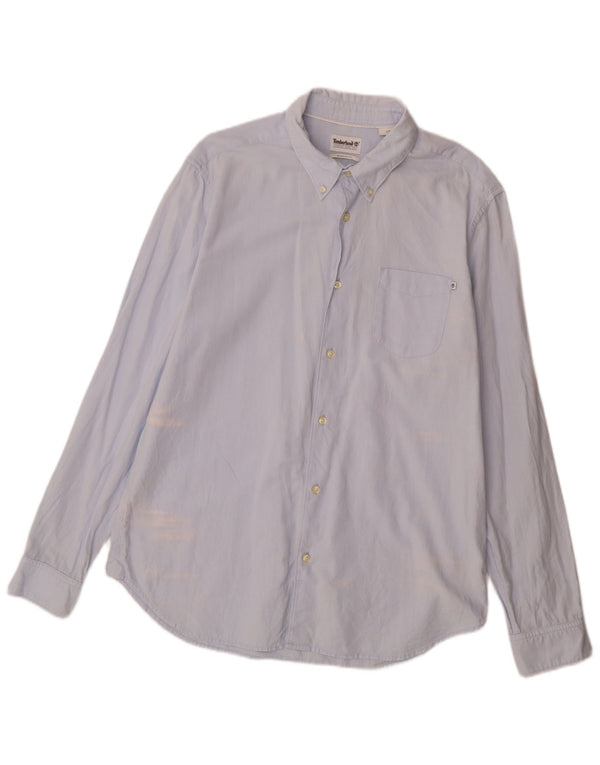 Camisa masculina Timberland Regular Fit grande algodão azul