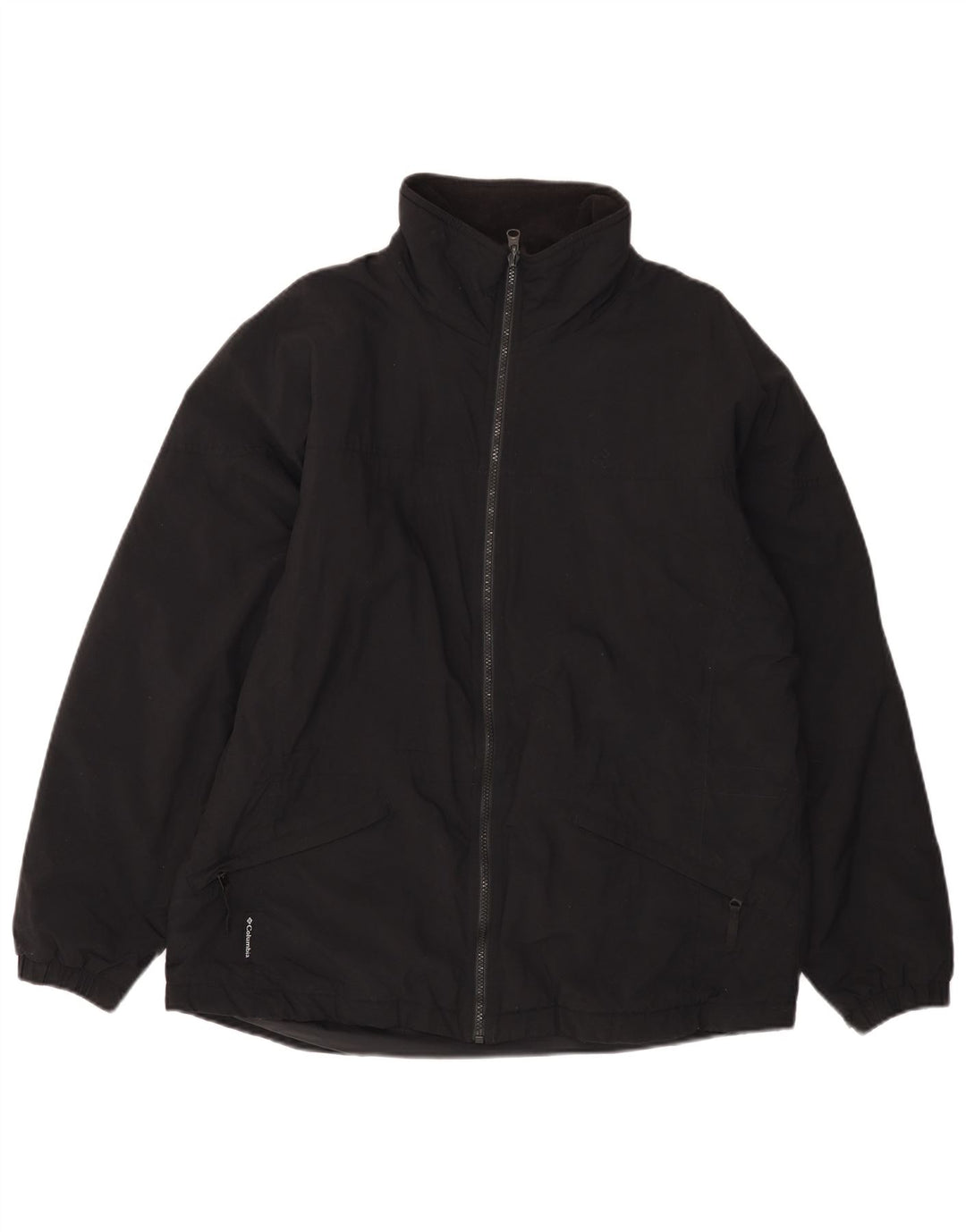 Jaqueta corta-vento feminina COLUMBIA com forro solto Reino Unido 16 grande preto nylon