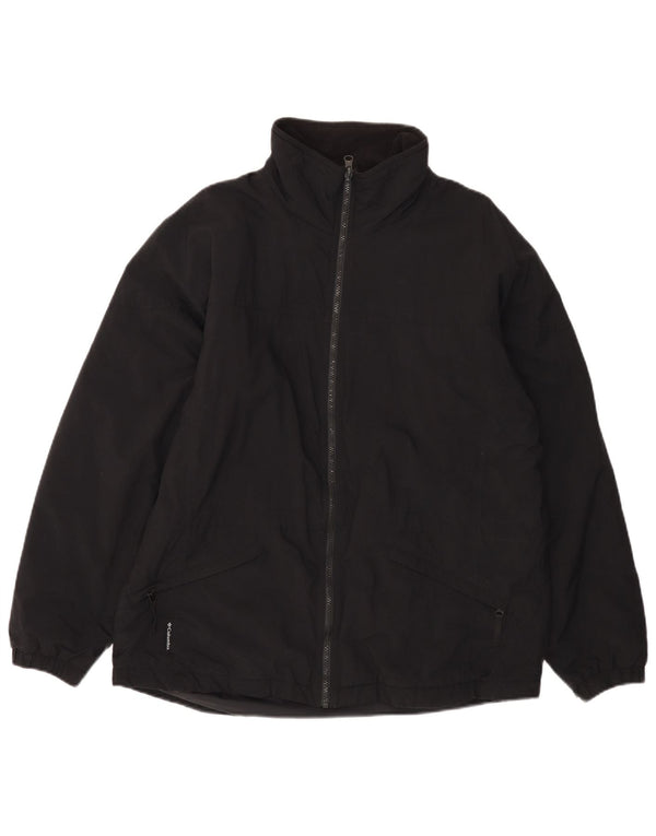 Jaqueta corta-vento feminina COLUMBIA com forro solto Reino Unido 16 grande preto nylon