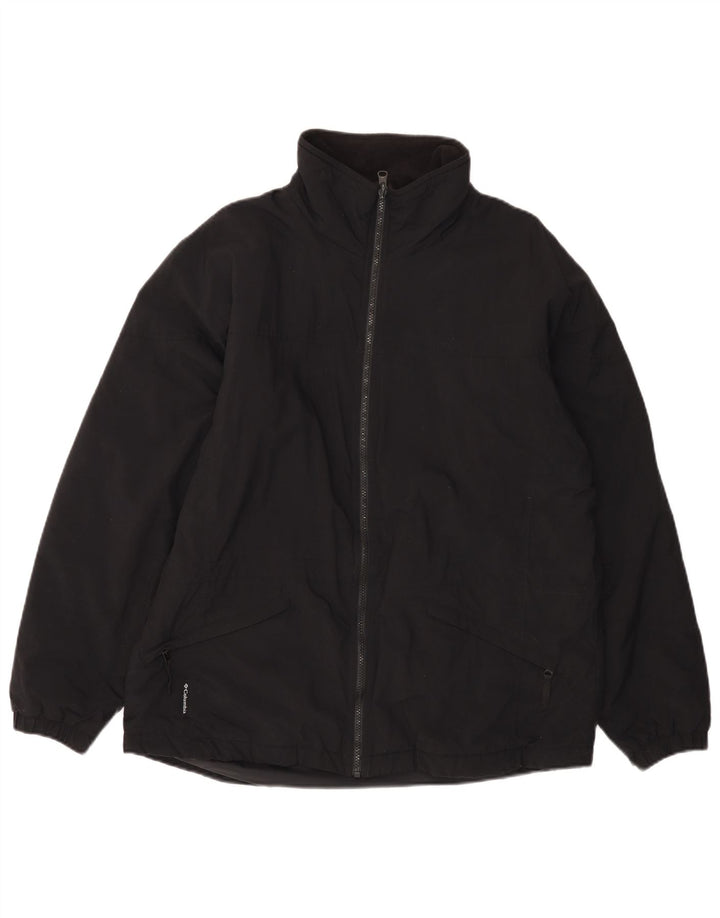 Jaqueta corta-vento feminina COLUMBIA com forro solto Reino Unido 16 grande preto nylon