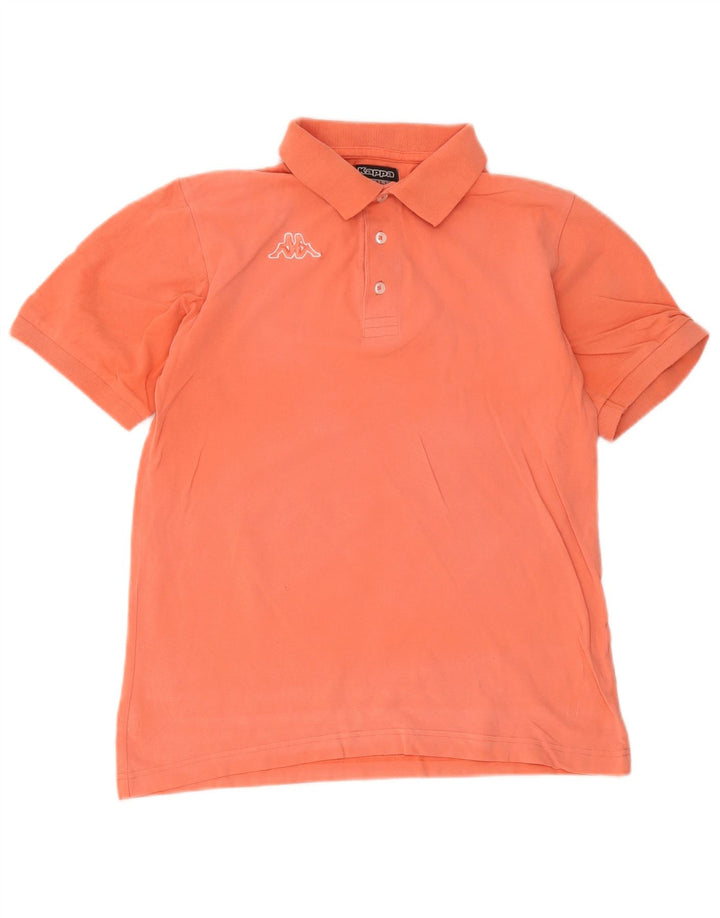 Camisa polo masculina Kappa pequena laranja algodão