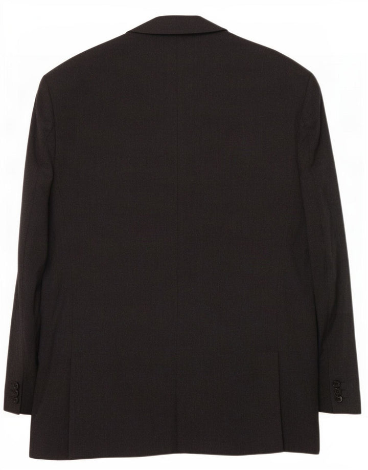 Jaqueta blazer masculina de 2 botões Marks & Spencer Reino Unido 42 grande cinza nova lã