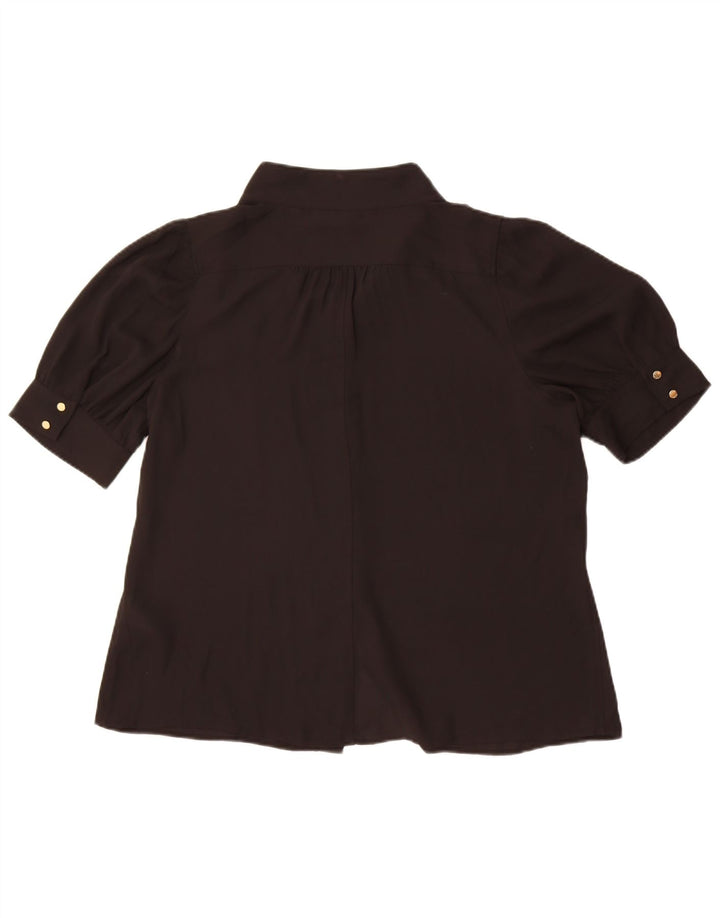 Blusa feminina de manga curta Dkny UK 18 XL poliéster preto