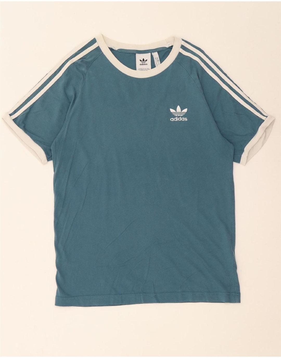 ADIDAS Camiseta Masculina Top Médio Algodão Azul