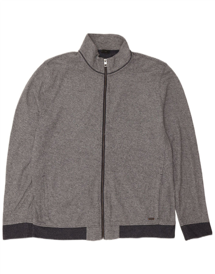 Hugo Boss Mens Treino Top Jaqueta 3XL Algodão Azul Marinho