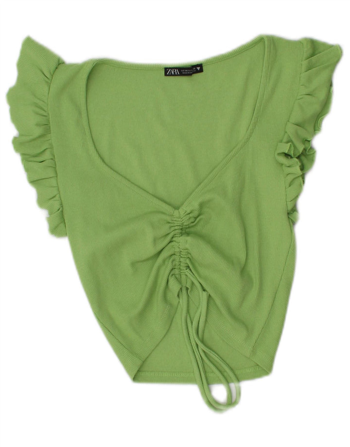 Blusa feminina Zara Top UK 12 verde médio