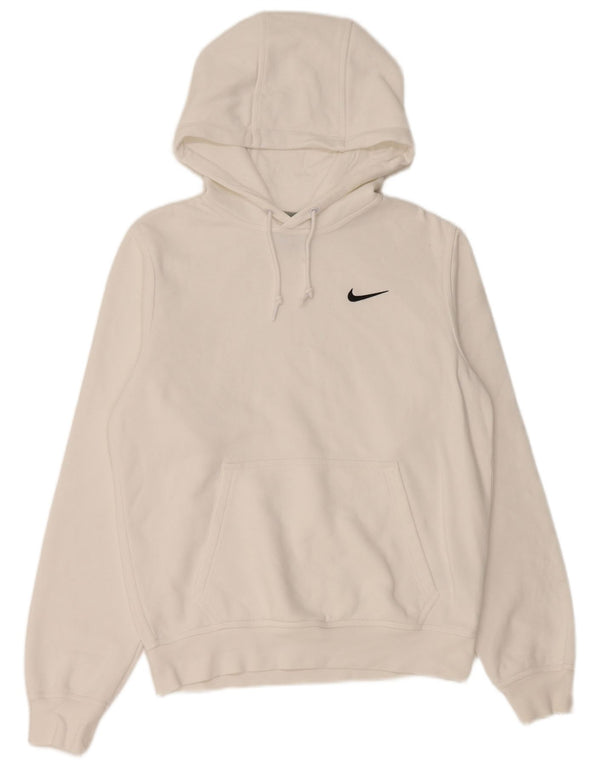Nike Mens Hoodie Jumper Pequeno Algodão Branco