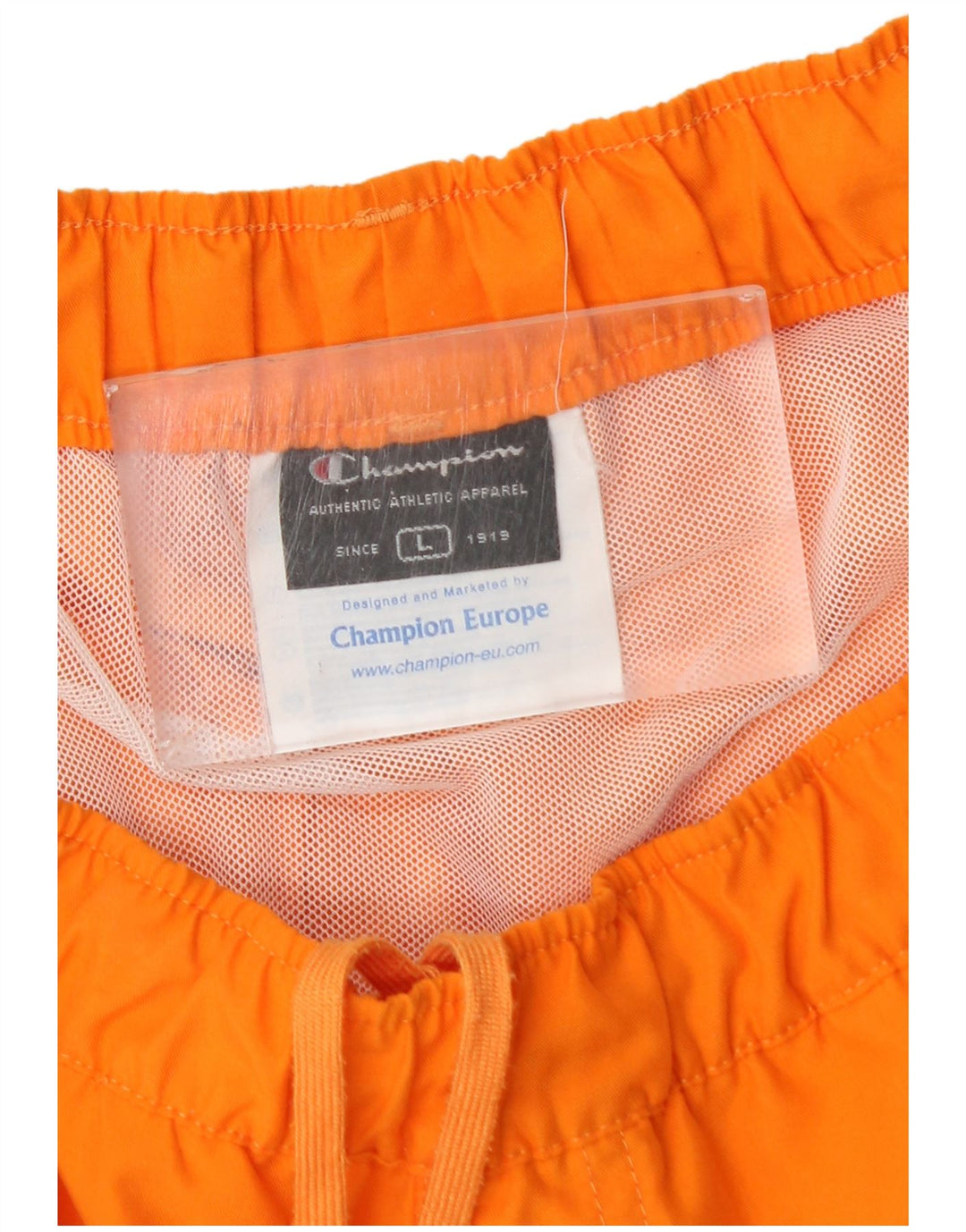 Shorts de natação masculino Champion Graphic grande laranja colorblock poliéster