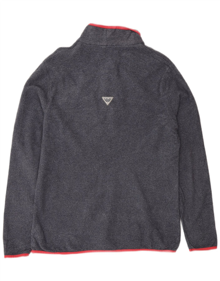 Columbia Suéter feminino de lã com gola redonda e botão UK 18 XL cinza poliéster