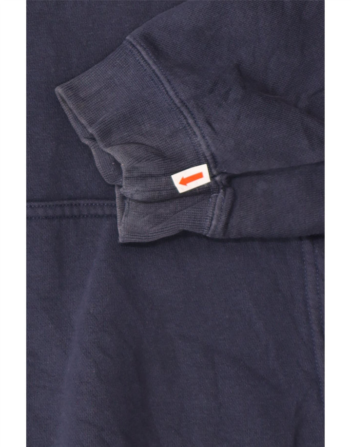 NIKE Mens Hoodie Jumper Grande Algodão Azul Marinho