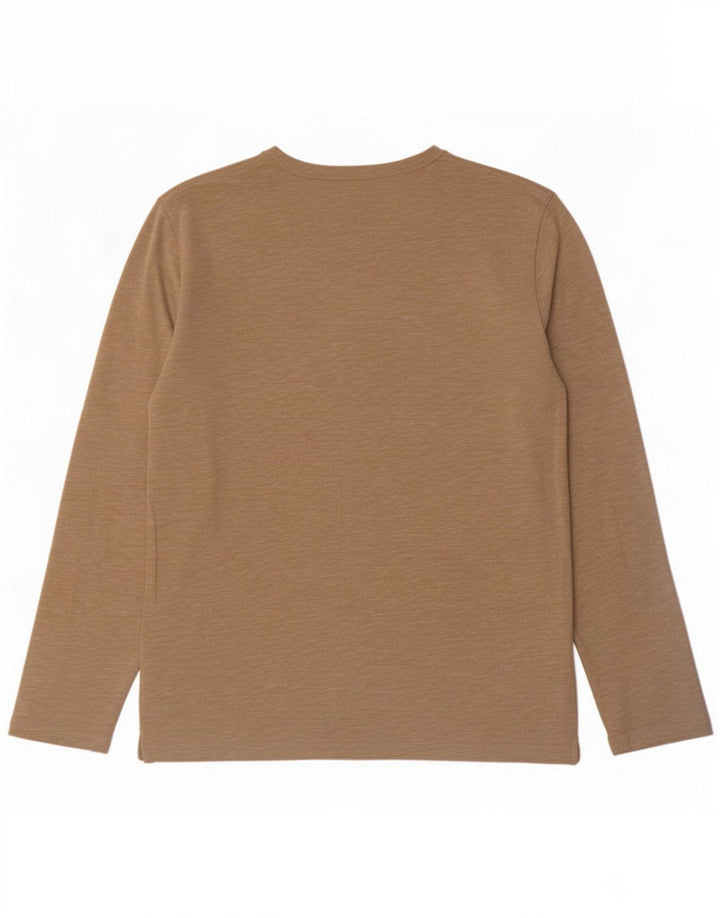 Reiss Top masculino manga longa médio bege manchado