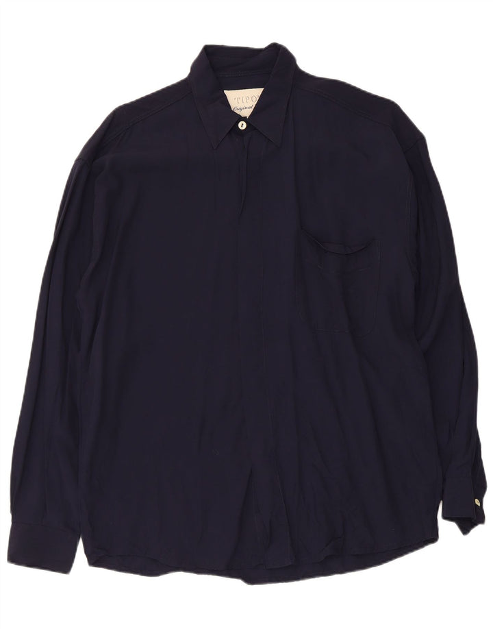 Camisa masculina Tipo'S média azul marinho