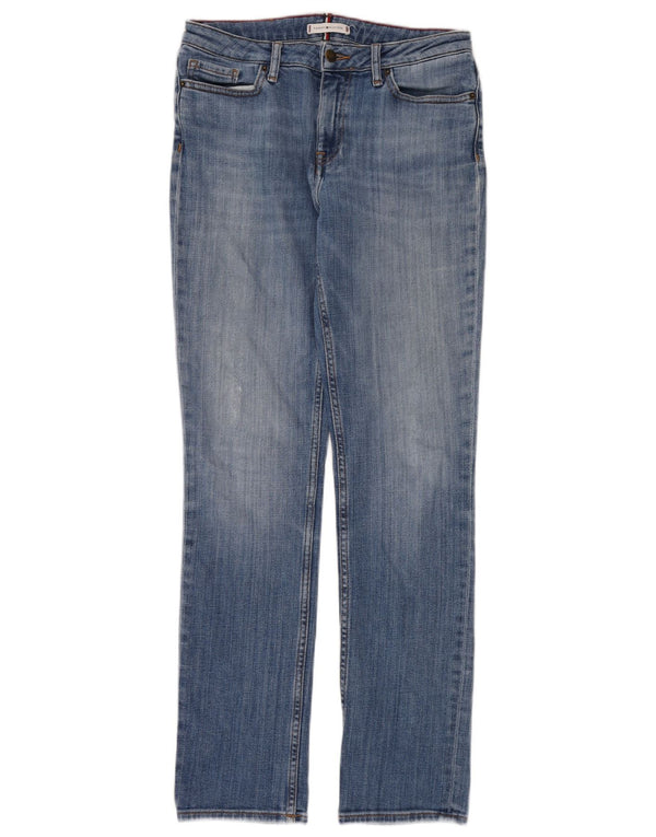 Tommy Hilfiger Feminino Adam Slim Jeans W28 L32 Azul Algodão