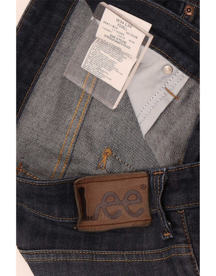 Lee Mens Powell Slim Jeans W34 L34 Azul Marinho Algodão