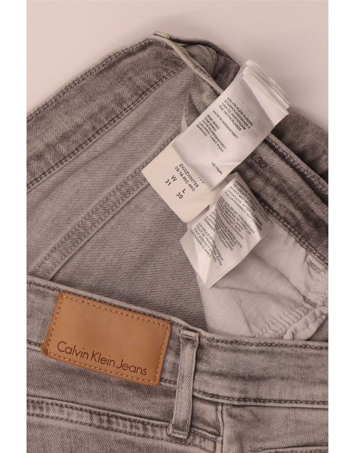 Calça jeans feminina Calvin Klein W31 L25 cinza algodão