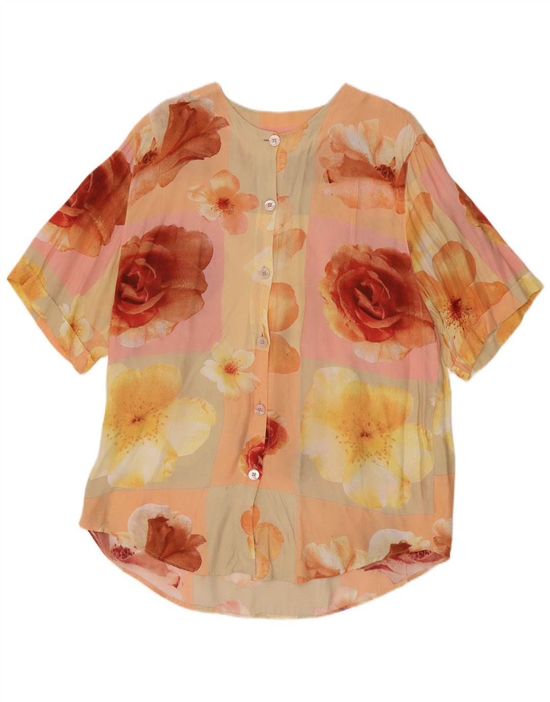 GIPSY Womens Oversized Longline Shirt Blouse UK 16 Large Multicoloured