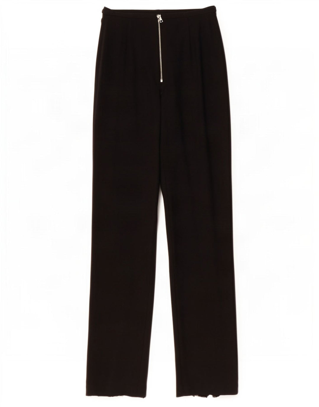 Calça feminina vintage reta IT 42 médio W28 L32 lã preta