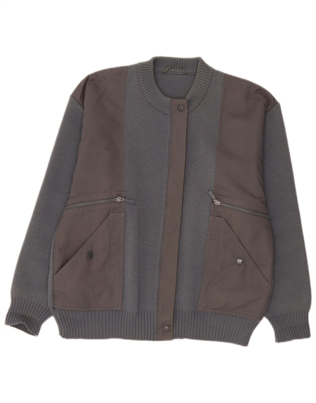 Suéter Cardigan Masculino Vintage EU 40 Lã Cinza Médio