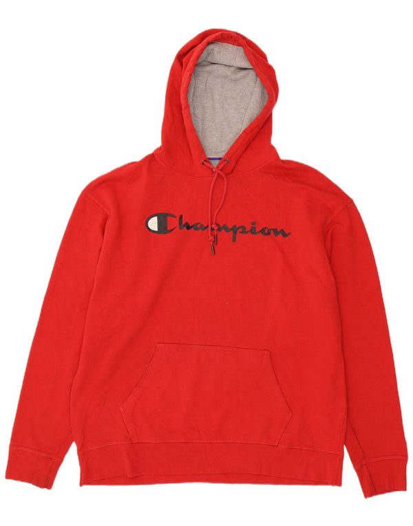 Champion masculino gráfico moletom com capuz XL algodão vermelho