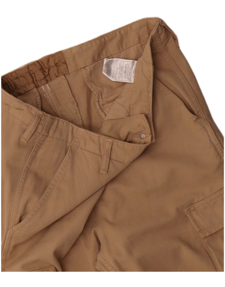 CARHARTT Mens Straight Cargo Trousers W30 L32 Beige Cotton