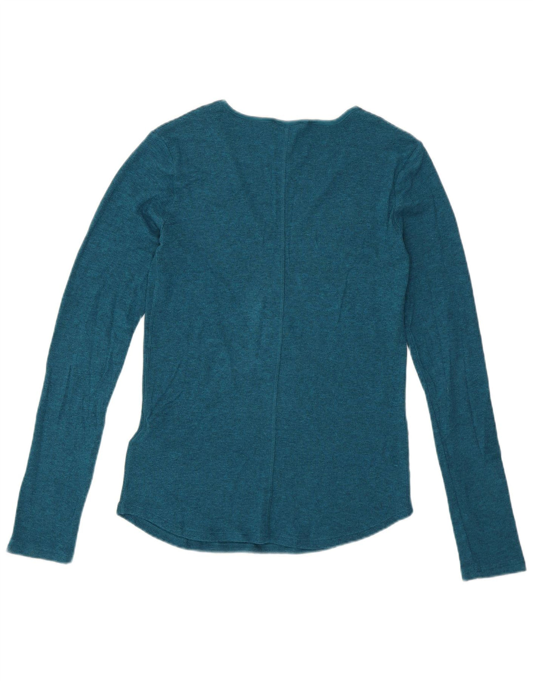 Top feminino Massimo Dutti manga comprida UK 12 modal azul médio