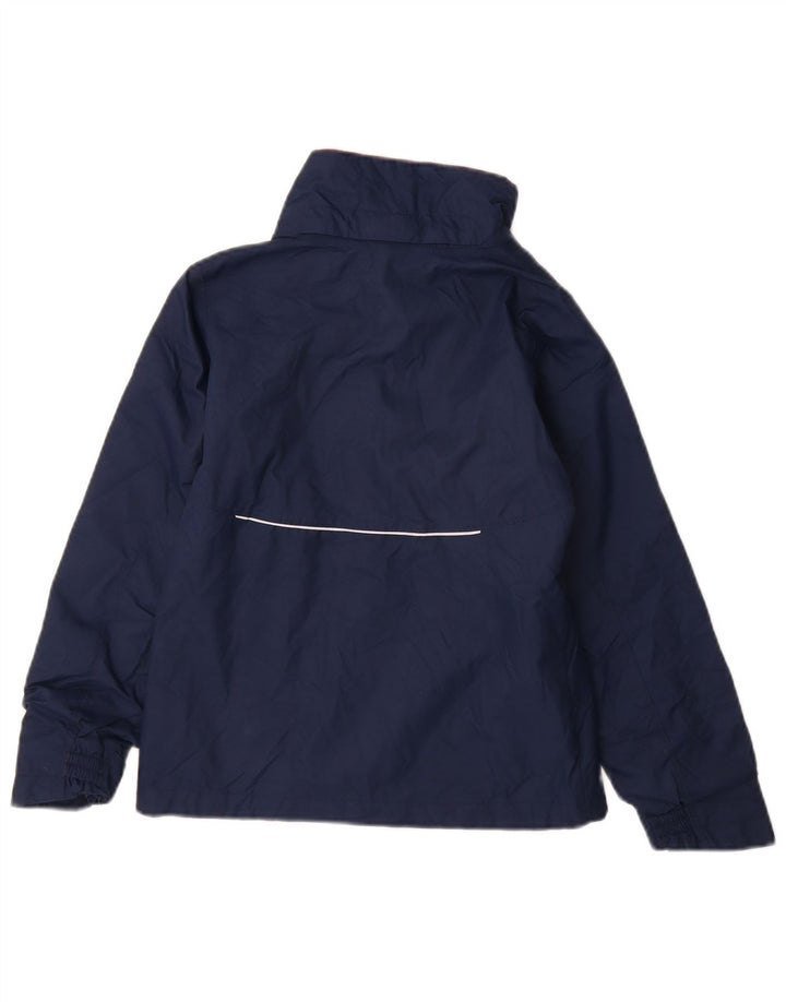 Jaqueta corta-vento feminina Columbia 9-10 anos pequena azul marinho nylon