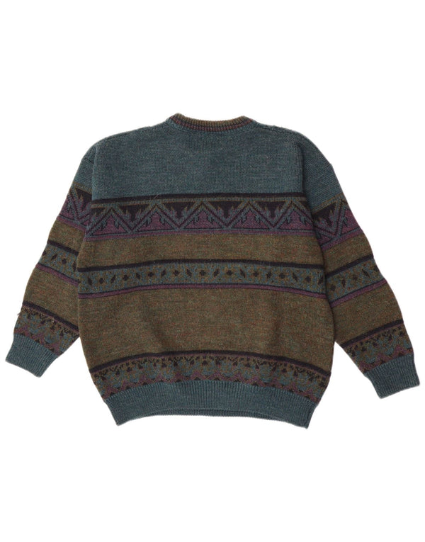 Suéter masculino St. Bernard com gola redonda EU 38/40 médio verde retrô