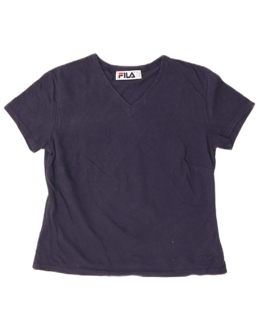 Camiseta feminina FILA Top IT 44 algodão azul marinho médio