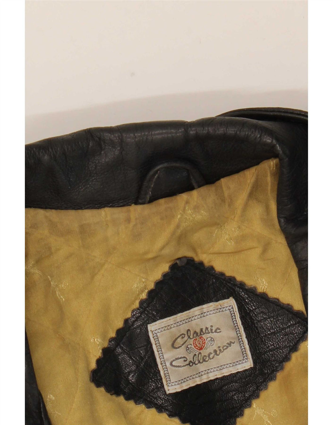 Jaqueta CLASSIC masculina de couro para motociclista UK 42 XL preta