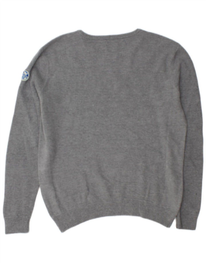 Suéter masculino North Sails com gola redonda XL algodão cinza