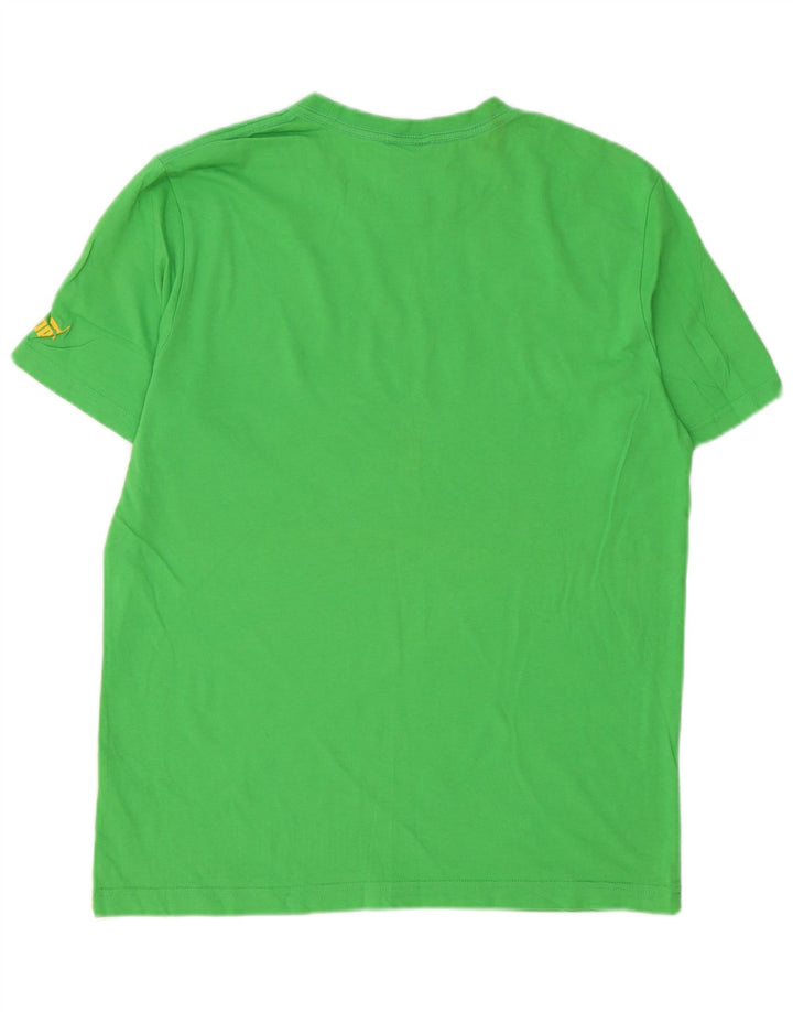 Camiseta masculina Puma Usain Bolt com estampa gráfica de algodão verde médio