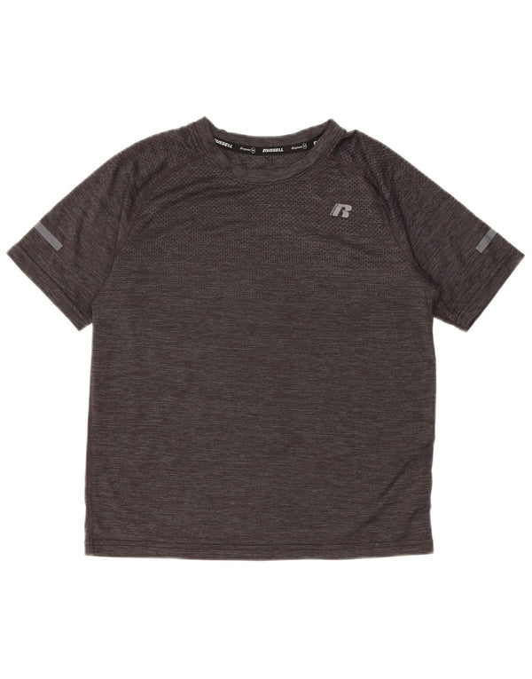 Camiseta RUSSELL ATLÉTICA para meninas Dri-Power 10-11 anos grande cinza