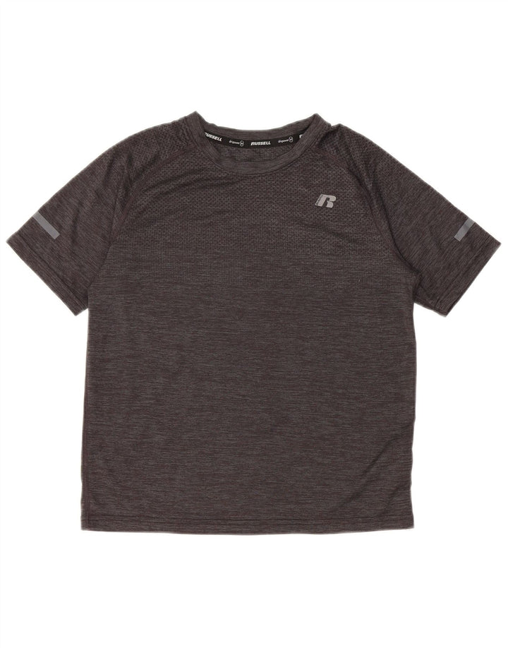 Camiseta RUSSELL ATLÉTICA para meninas Dri-Power 10-11 anos grande cinza