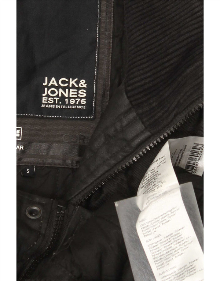 Jaqueta utilitária masculina Jack & Jones Reino Unido 36 algodão preto pequeno