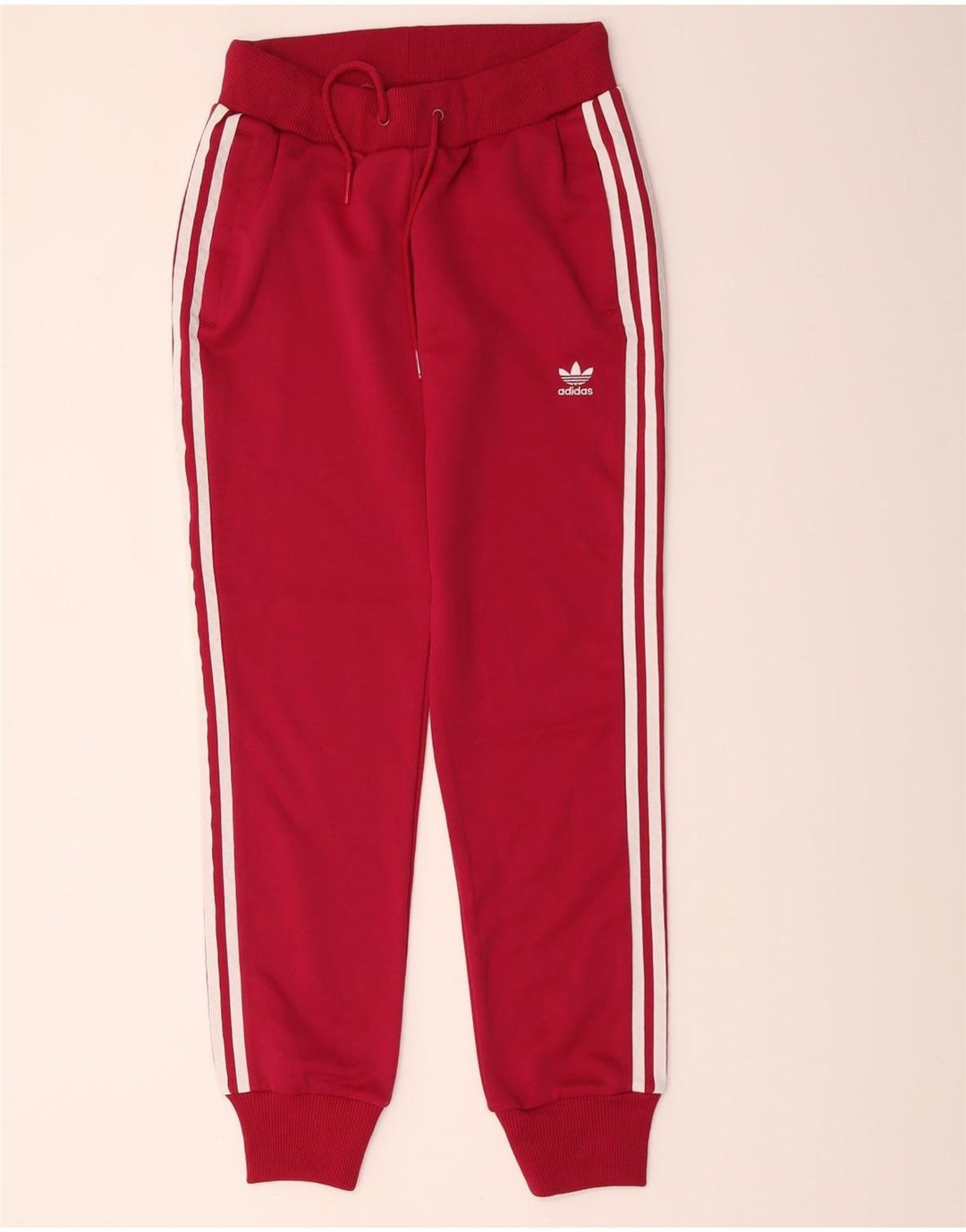 Calça de treino feminina Adidas Joggers IT 42 pequeno poliéster vermelho