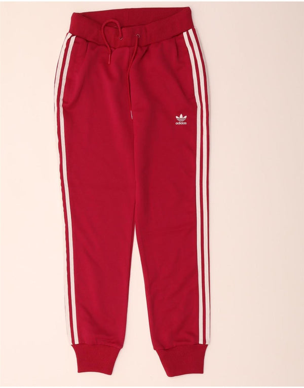 Calça de treino feminina Adidas Joggers IT 42 pequeno poliéster vermelho